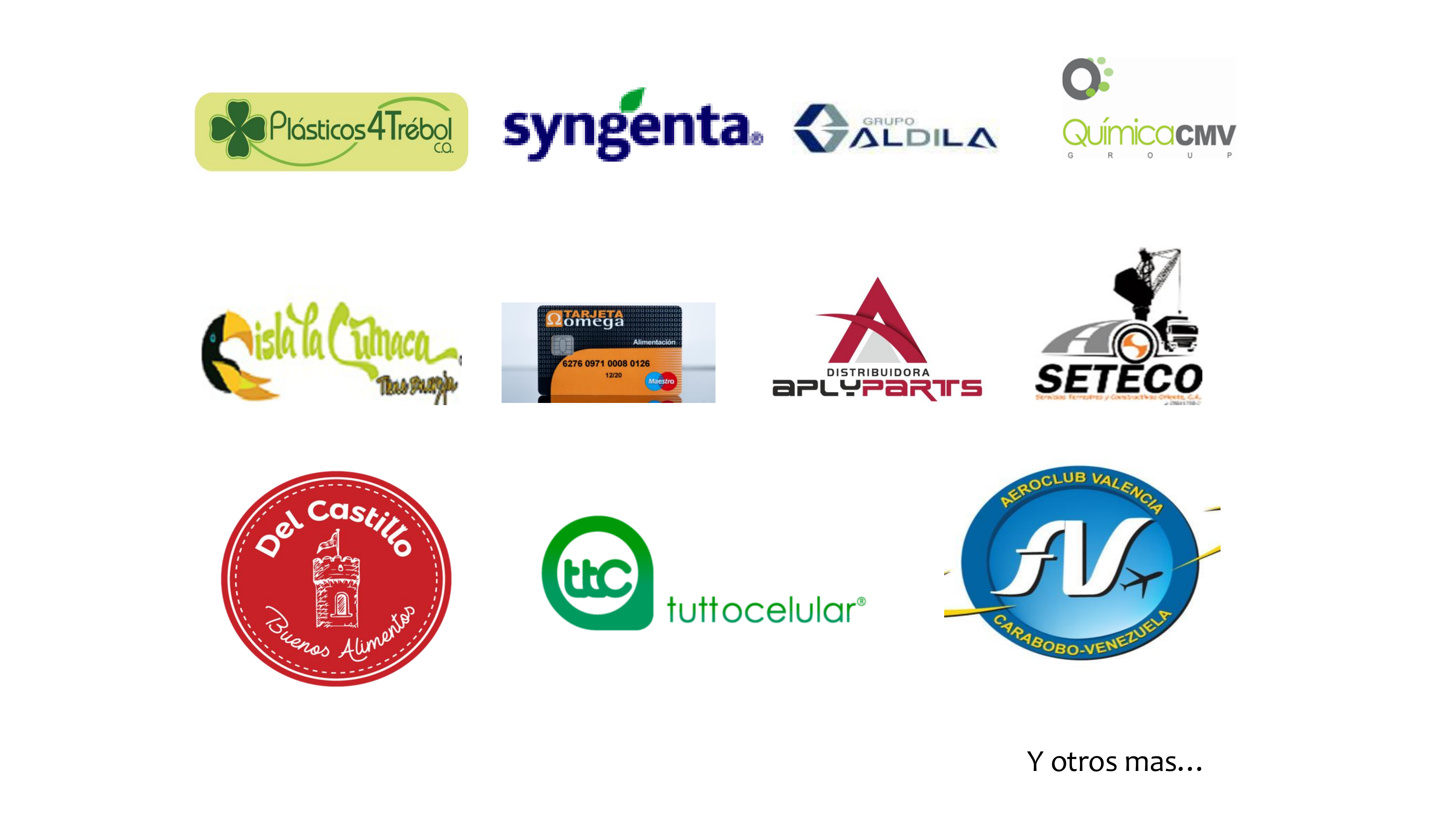 Clientes 1AG - Syngenta, Tuttocelular, Aeroclub Valencia y más